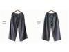 2023 Retro Cotton Linen Striped Wide-Leg Women's Slimming Cropped Pants - Japanese Style Summer Casual Wear