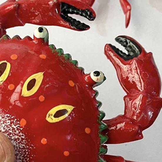 Yousheng Simulated Crab Refrigerator Magnet Movable Joints Realistic Home Office Kitchen Locker Fridge Magnetic 3D Crab Decoration Ornament