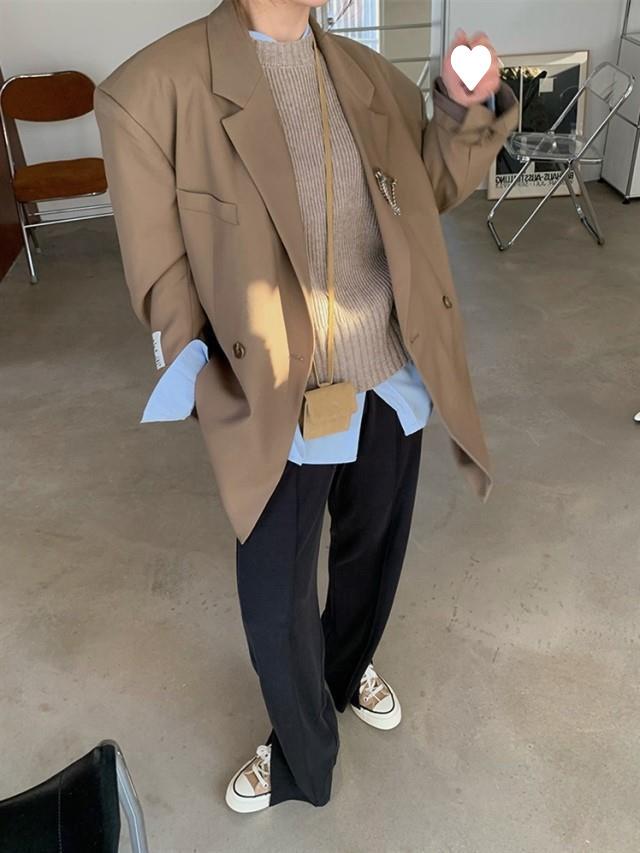 2021 Women's Autumn Loose Fit Korean Style Casual Suit Jacket