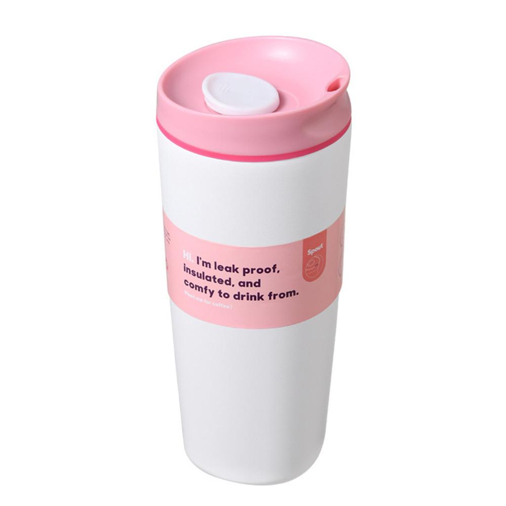 600ml Coffee Cup Tumbler with Lid Vacuum Stainless Steel Thermos Insulated Water Bottle Leak-Proof Keep Drinks Hot & Cold
