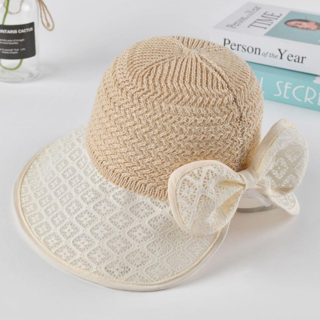 Women's Summer Korean Fashion New Sun Hat, Foldable Sunscreen Face Cover Flower Basin Hat, Outdoor Beach Cool Hat