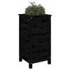 VidaXL Planter Black 40x40x78 Cm Solid Pine Wood 825279