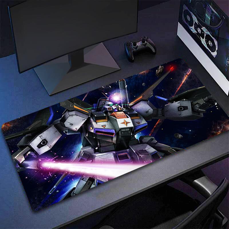 White Mouse Pad Large Gaming NonSlip Extended Desk Mat MMechanical Warrior GGundam Gamer ESports Mousepad Xxl Keyboard Pad