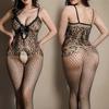 4PCS/SET Plus Size Sexy Lingerie for Women Erotic Fishnet Bodystockings Underwear Bodydoll Lingerie Costumes Bodysuits