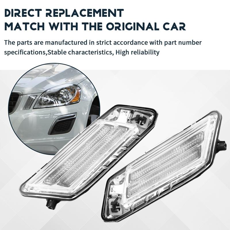 For Volvo XC60 2009-2013 Car Front Side Fender Corner Light Daytime Running Lamp Turn Signal Lamp Fog Light