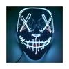 Masque LED - ROKOO - Halloween - Effrayant - Cosplay - Couleur aléatoire