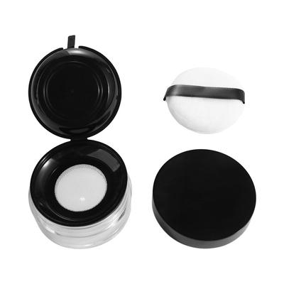 Cake Box With Puff Empty Powder Case Travel Makeup Jar Loose Powder Pot Plastic Cosmetic Container