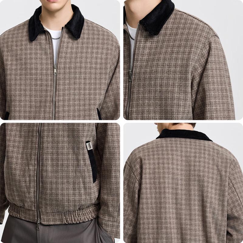Mark Fairwhale Herren Retro Karierte Spleißjacke