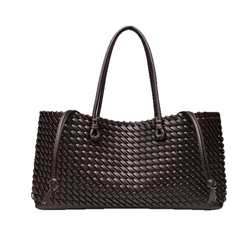 Zr Niche Commuter Woven Portable Shoulder Bag Fashionable Versatile Large-capacity Tote Bag Mother and Child Bag