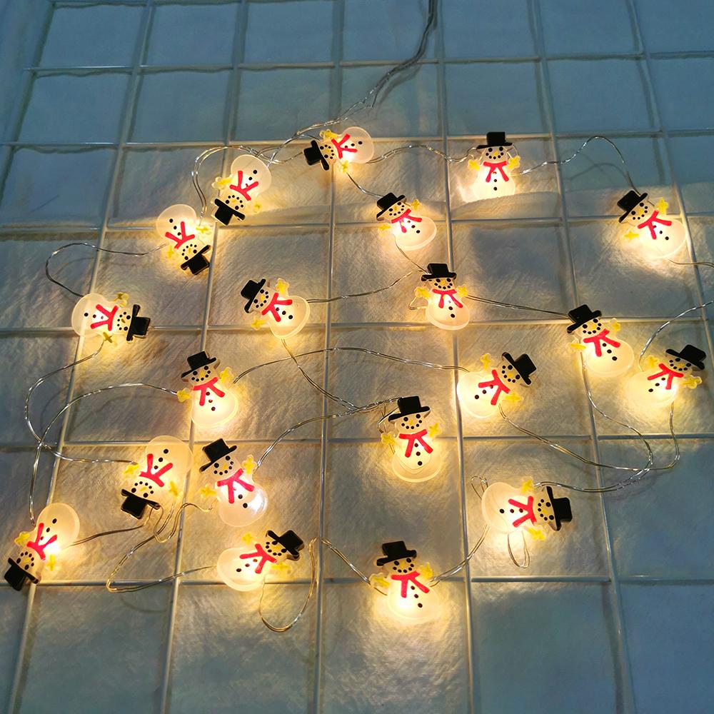 Runtowo Santa Claus Snowman LED Light String Christmas Decoration For Home Xmas Tree Ornament 2026 Navidad Gift 2026 New Year