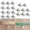 20 Stück Regalbodenträger L-förmige Kleiderschrank-Regal-Befestigungswinkel Bücherregal Holz Glas Einlegeboden Möbelhalter Halter