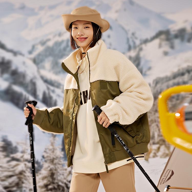 Kappa Puffer Jackets Unisex Stand Collar Moderate Patchwork Puffer Jacket K0DZ2MM03P