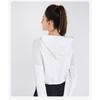 Women Spring and Autumn Loose Fitness Hooded Sports Long Sleeve Yoga Top