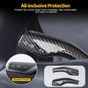 Car Column Gear Shift Cover for Tesla Model Y Model 3 Real Carbon Fiber Steering Wheel Lever Cover Decoration Accessories