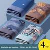 4-Pack Men's Seamless Breathable Mid-Rise Boxer Briefs with Antibacterial Crotch
