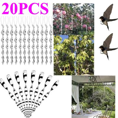Vogelabwehr Windspirale Rotierender Stab Hängende Ornamente Gartendekor Tauben Vögel Vertreiber Outdoor-Zubehör