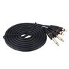 10ft Dual   Male   to Dual 6.35mm 1Celsius4  TS Male Plug Stereo   Cable Cord Wire for Mixer AV Amplifier