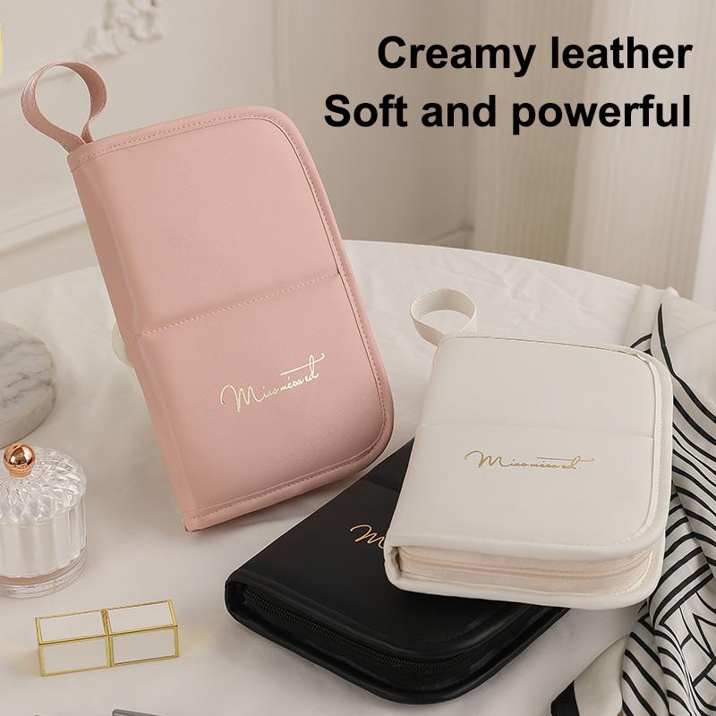 Makeup Brush Case Makeup Brush Holder Travel Waterproof Cosmetic Bag Stand-Up Foldable Makeup Cup With Zipper Makeup Brush Bag