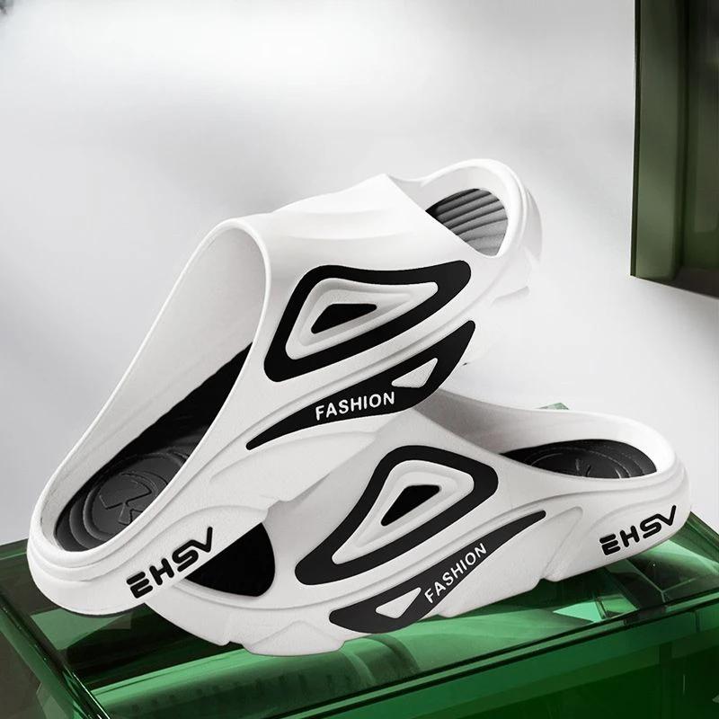 Fashion Slides House Pvc Male Slipper Walk Around Home Flat Indoor Men's Shoe Low Price Adult Comfortable High Quality Fashion Original