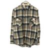 COUNTRY Squire byBlock 80s Vintage Check Long Sleeve Shirt Gray Men's Used