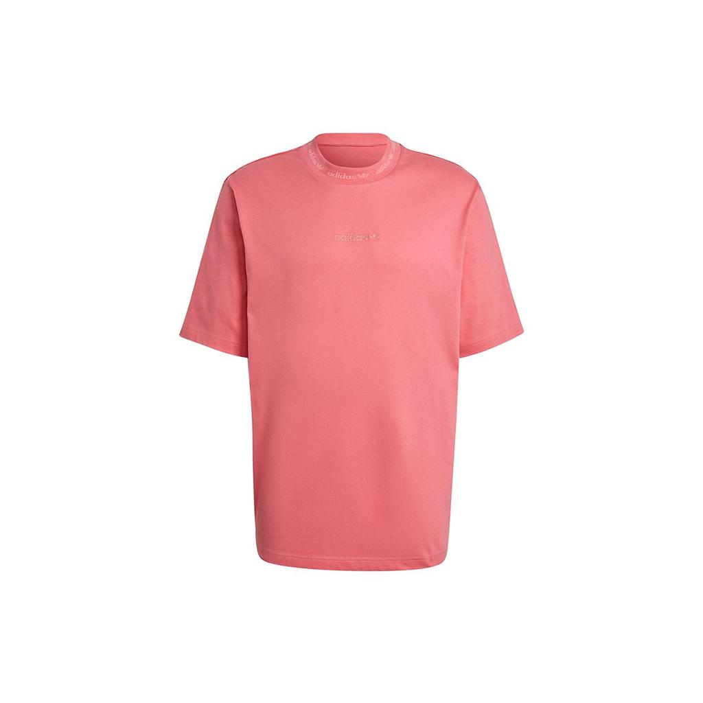 Adidas Originals Clover Rib Detail Tee Men Tops Magenta HB8047