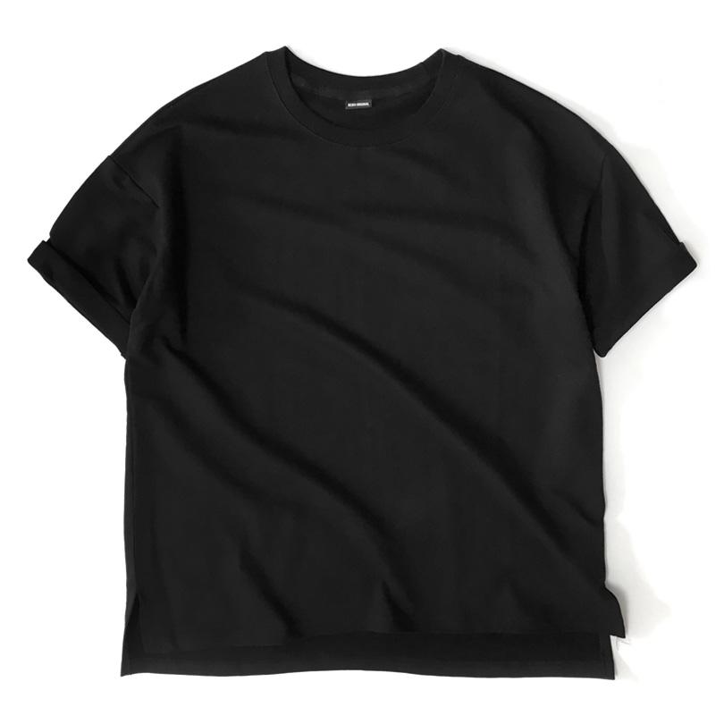 Reiku [Reiku] Reiku Overfit Roll-Up Short Sleeve Black Overfit Roll-Up Sleeve Black/L