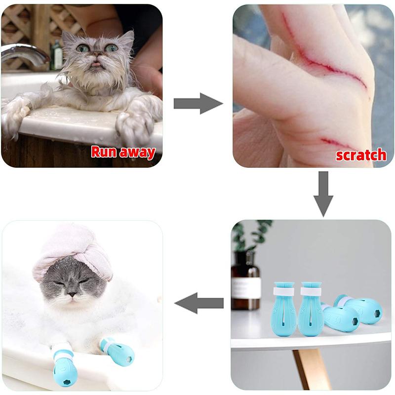 Anti Scratch Cat Feet, Cat Paw Protection, Bathtub, Anti Scratch Adjustable Pet Shower Boots, Cat Paw Nail Covers, Pet Products