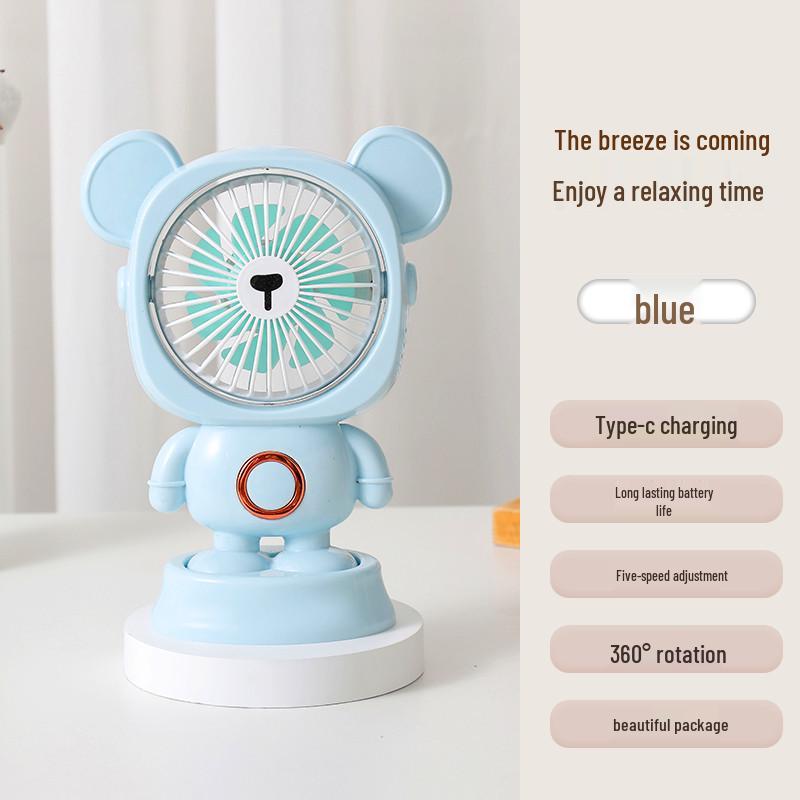 Portable USB Mini Desktop Fan - Rechargeable, Compact Electric Fan for Students & Office Hot Sale