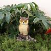 Waterproof Cute Miniatures Garden Display Ornament Desktop Figurines Decor Resin Fake Owl Sculpture for Courtyard Patios