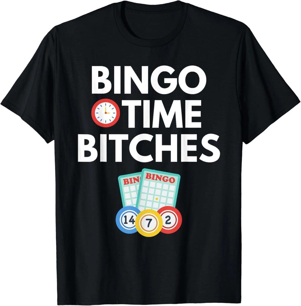 Bingo Tijd Bitchies Grappige Bingo Speler Spel Liefhebber Cadeau Humor Cadeau Unisex T-shirt