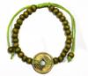 Feng Shui Chinese Coin Bracelet - Lime Green
