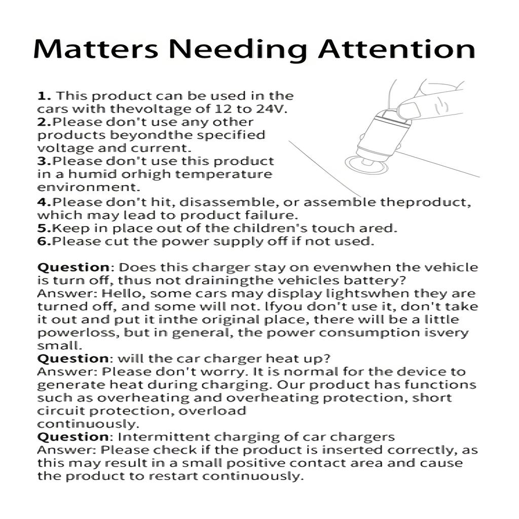 200W Compact Car Charger USB Fast Charging Adapter Dual Port Mini Phone Charger