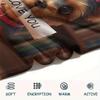 1Pc Iloveyoudog Print Flannel Blanket, High Quality Comfortable for All Seasons, Home Decor, Warmth and Comfort, Perfect for Christmas Gifts
