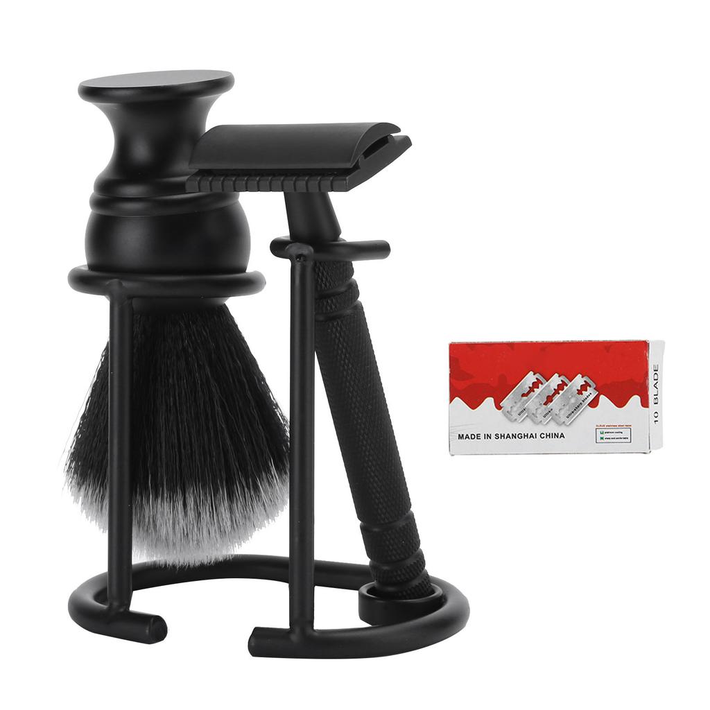 Shaving Brush Razor Shaving Rack Razor Blade Men Shaving Set for Salon Family