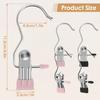 20Pcs Hanging Hold Clip for Closet 360° Rotating Stainless Steel Legging Organizer Boot Hanger Space Saving Hangers Single Clip