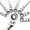 12pcs Elbow Ratchet Wrench Set, CR-V Steel, Metric 8-19mm, Quick-Release, Mechanical Operation, with Portable Toolbox for Versatile Tightening
