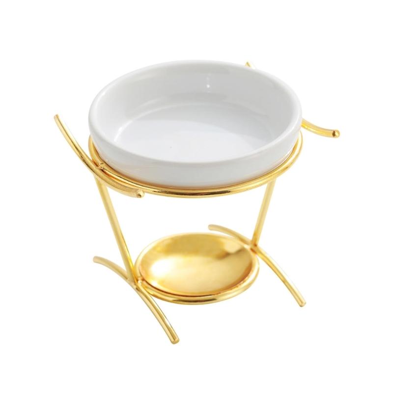 

Elegant Ceramic Essential Oil Burners Tealight Candle Holder Oil Burners Perfect For Aromatherapies And Stress Relief золотий