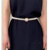 Women's Elegant Style Elasticity Pearl Chain Belt Fashion Men High-quality Belt Popular Trend Belt for Dress All Clothes