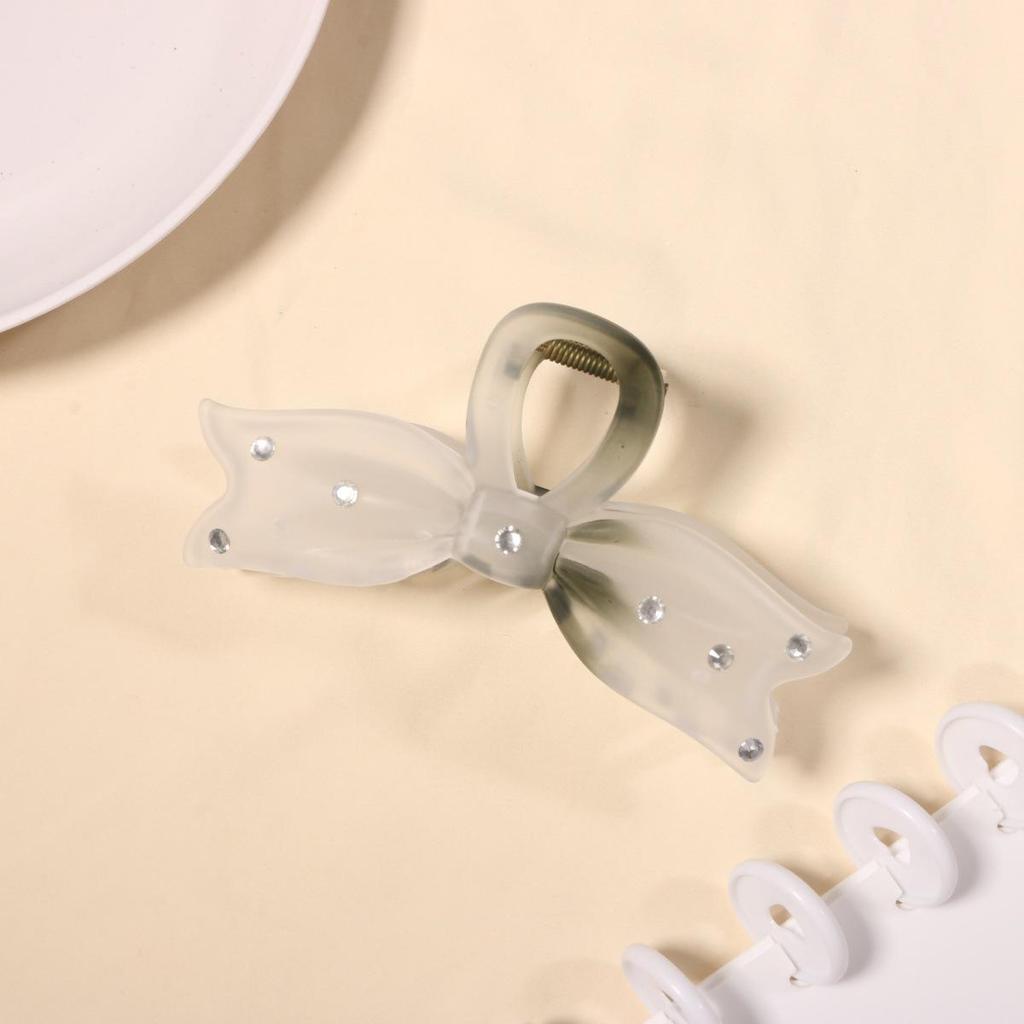 Matowy klips rekinowy, spinka do włosów z kokardą jaskółczy ogon do fryzur upiętych 2025