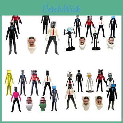 High-quality Pvc 2.5-4.5 Inch Toilet Man Vs Surveillance Man Action Figure Model Decoration
