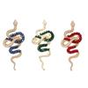 Crystal Snake Brooch Medusa Badge Pin Nonfade Charm Suit Pin For Everyday Use And Festival Formal Event Women Men Unisex
