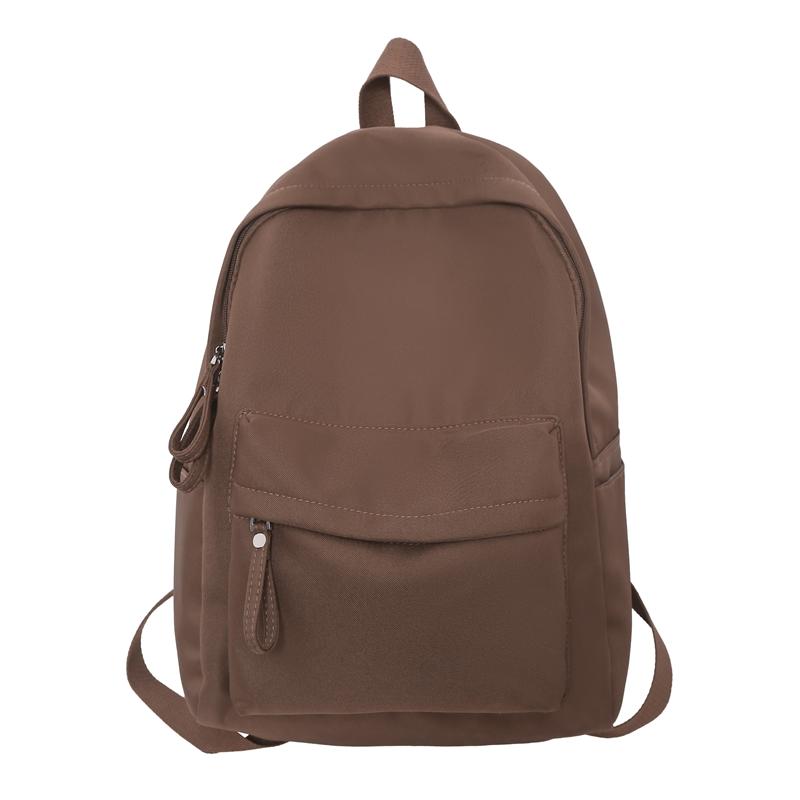 Solid Color Backpack Female Schoolbag Female Student Backpack Male