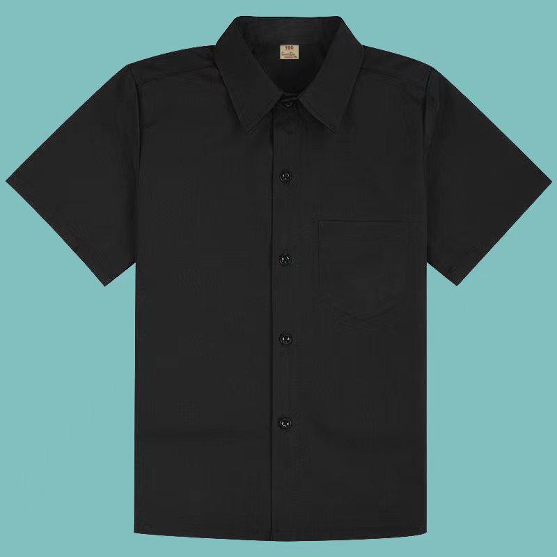 Camicia da divisa scolastica nera da ragazzo con alta solidità del colore
