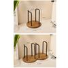 Disposable Cup Storage Holder Rack Shelf, Water Tea Cups Wood Dispenser with Long Stick Mug Display Stand, Organizer Supplies