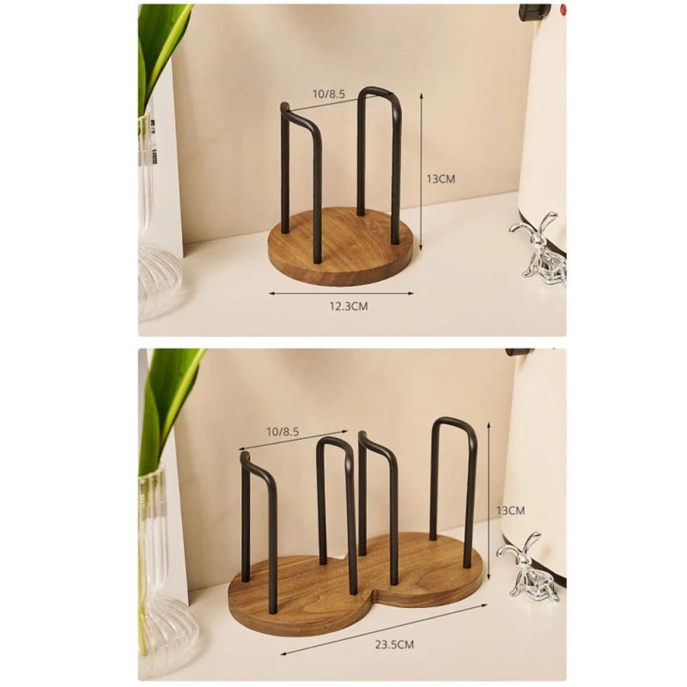 Suporte de armazenamento para copos descartáveis, prateleira, dispensador de madeira para água e chá com suporte para canecas de haste longa, organizador de suprimentos