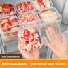 5 Pcs Food Preservation Portioning Heated Refrigerator Storage Containers
