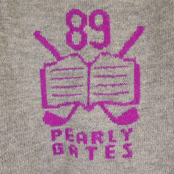 PEARLY GATES golf Knit jacket 2 Gray made in Japan Women Used