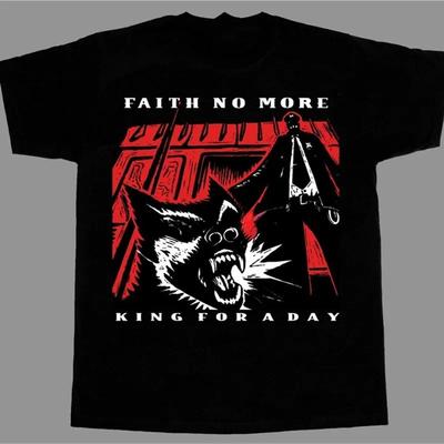 Oblečení nadměrných velikostí Tričko Faith No More King For A Day'95 Mike Patton Nové Černé Tričko s krátkým/dlouhým rukávem