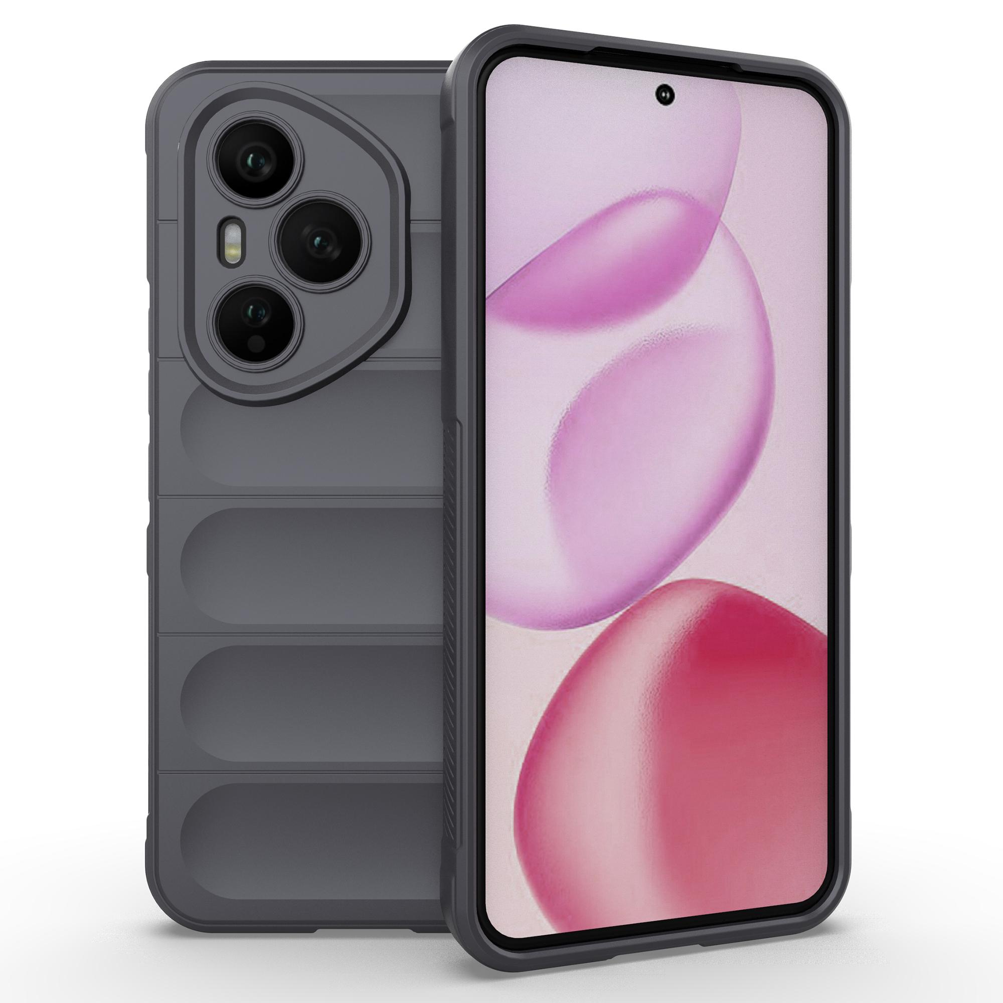 

Для Honor 400 Pro 5G (Глобальный) Противоударный чехол из мягкого ТПУ, прочная задняя крышка для телефона Dark Grey