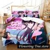 3d Anime Komi-san wa, Komyushou desu Bedding Set Boys Girls Twin Queen Size Duvet Cover Pillowcase Bed Kids Adult Home Textiles